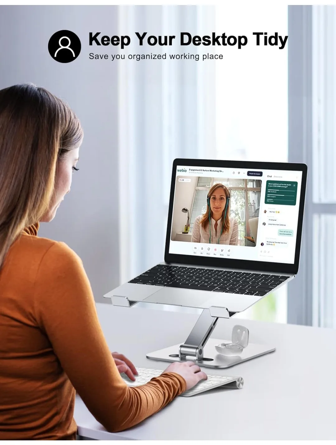 Laptop Stand - Foldable & Adjustable Aluminum Alloy image indicator(6)