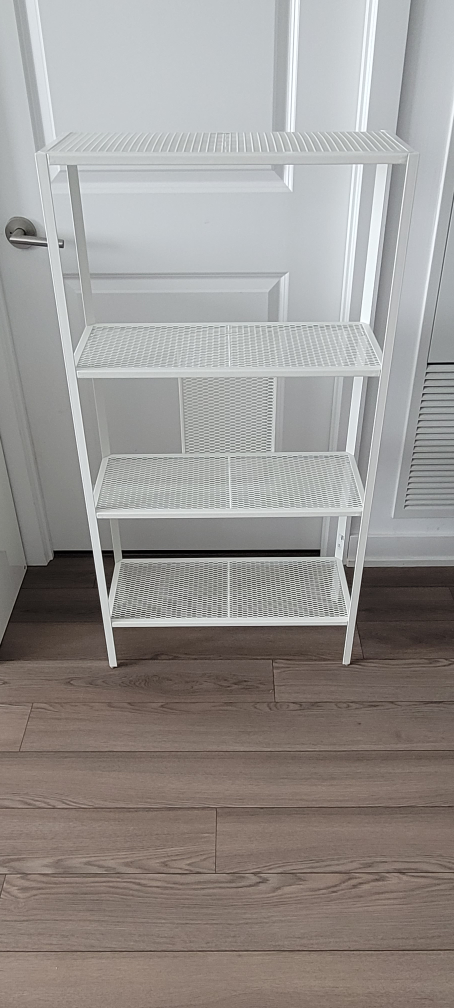 White Metal 4-Tier Shelf