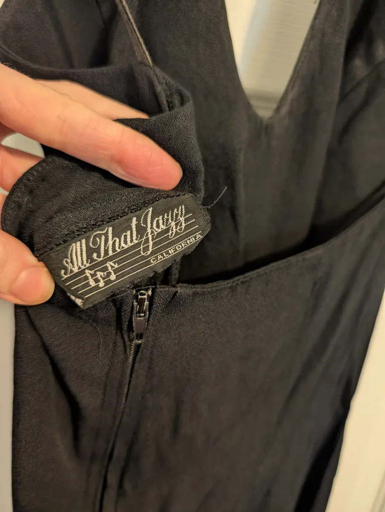 Vintage All That Jazz Black Halter Jumpsuit image indicator(4)