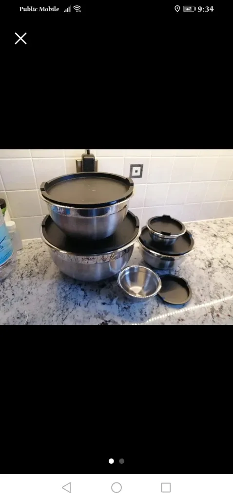 Stainless Steel Mixing Bowls with Lids thumbnail
