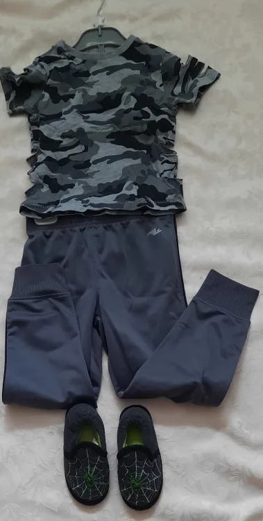 Boys' Grey Camo Shirt and Joggers Set image indicator(5)