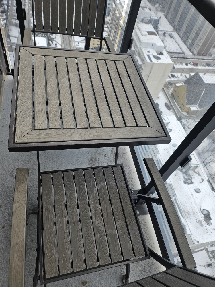 Balcony Table and Two Chairs Set
