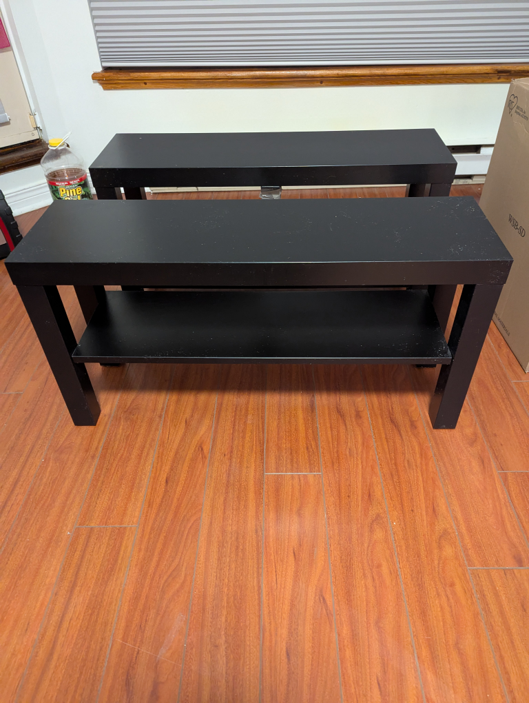Pair of Black Storage Shelves - photo 2