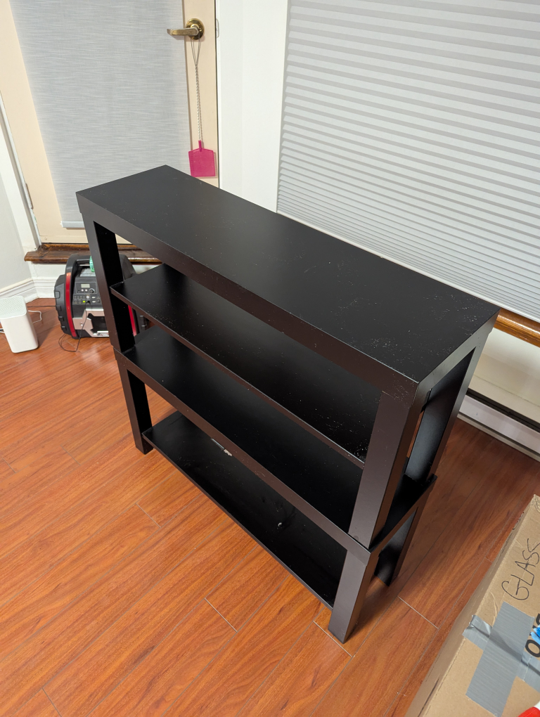 Pair of Black Storage Shelves - photo 3