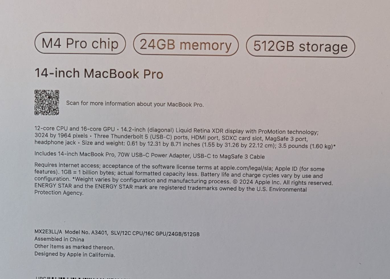 Apple MacBook M4 Pro (new) - photo 2