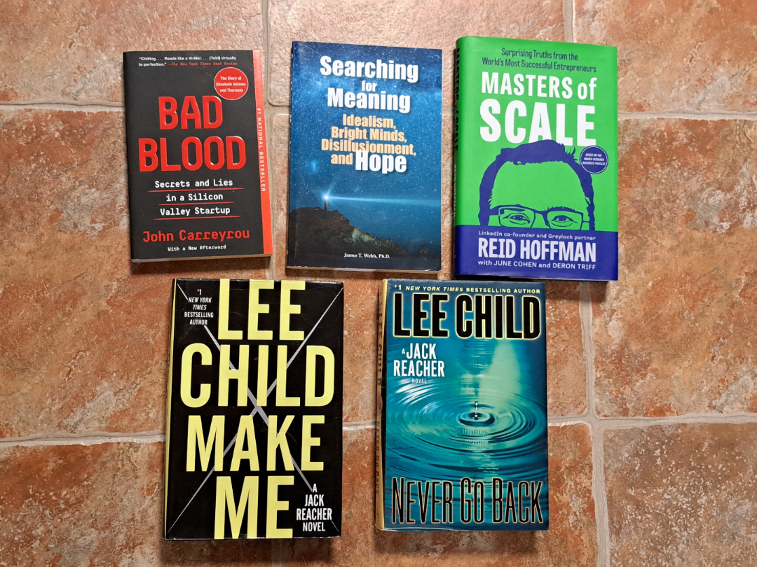 Collection of five used books