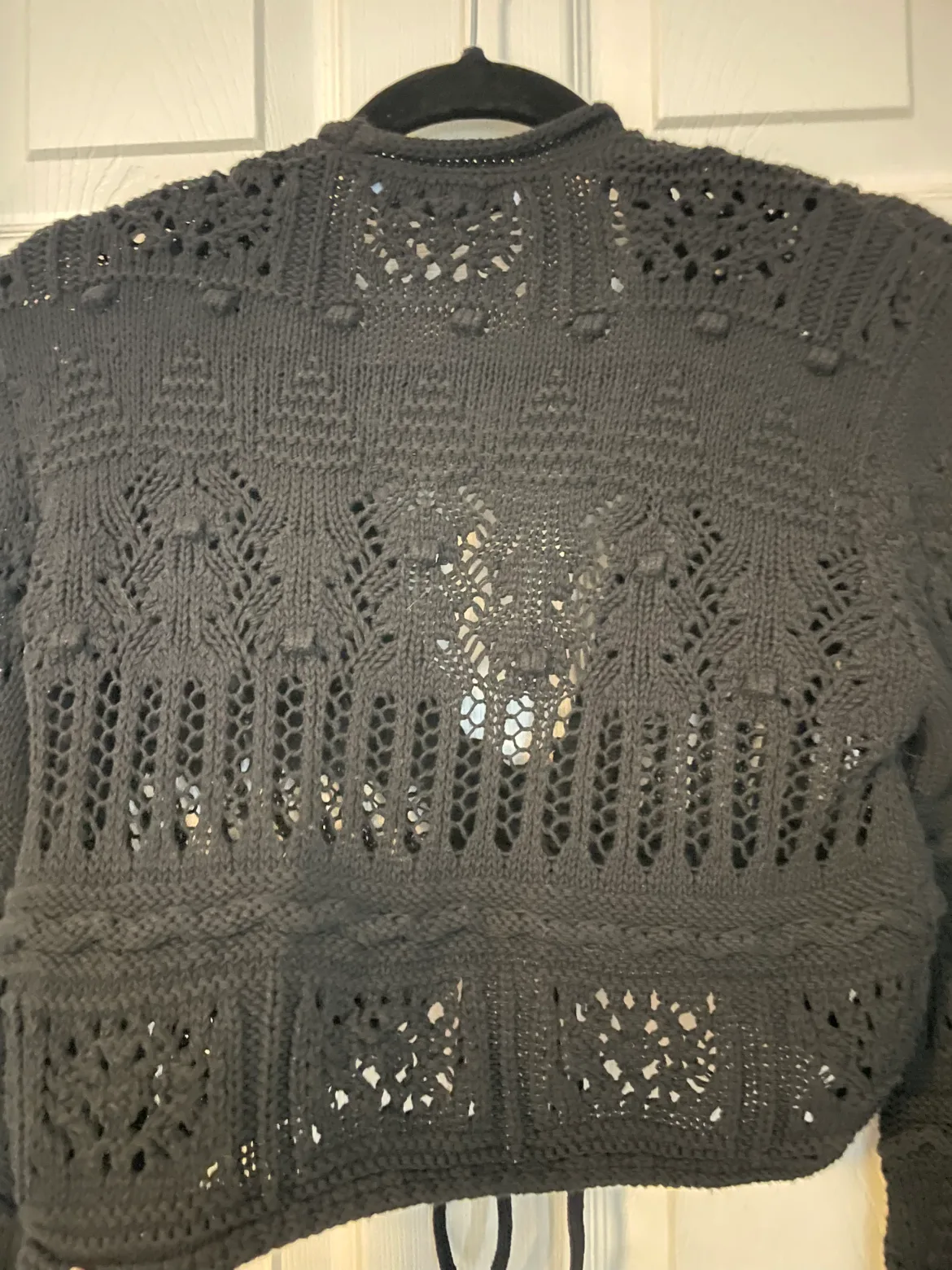 Zara Black Knitted Cropped Cardigan image indicator(3)