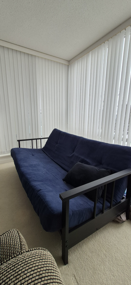 Navy Blue Futon Sofa Bed - photo 2