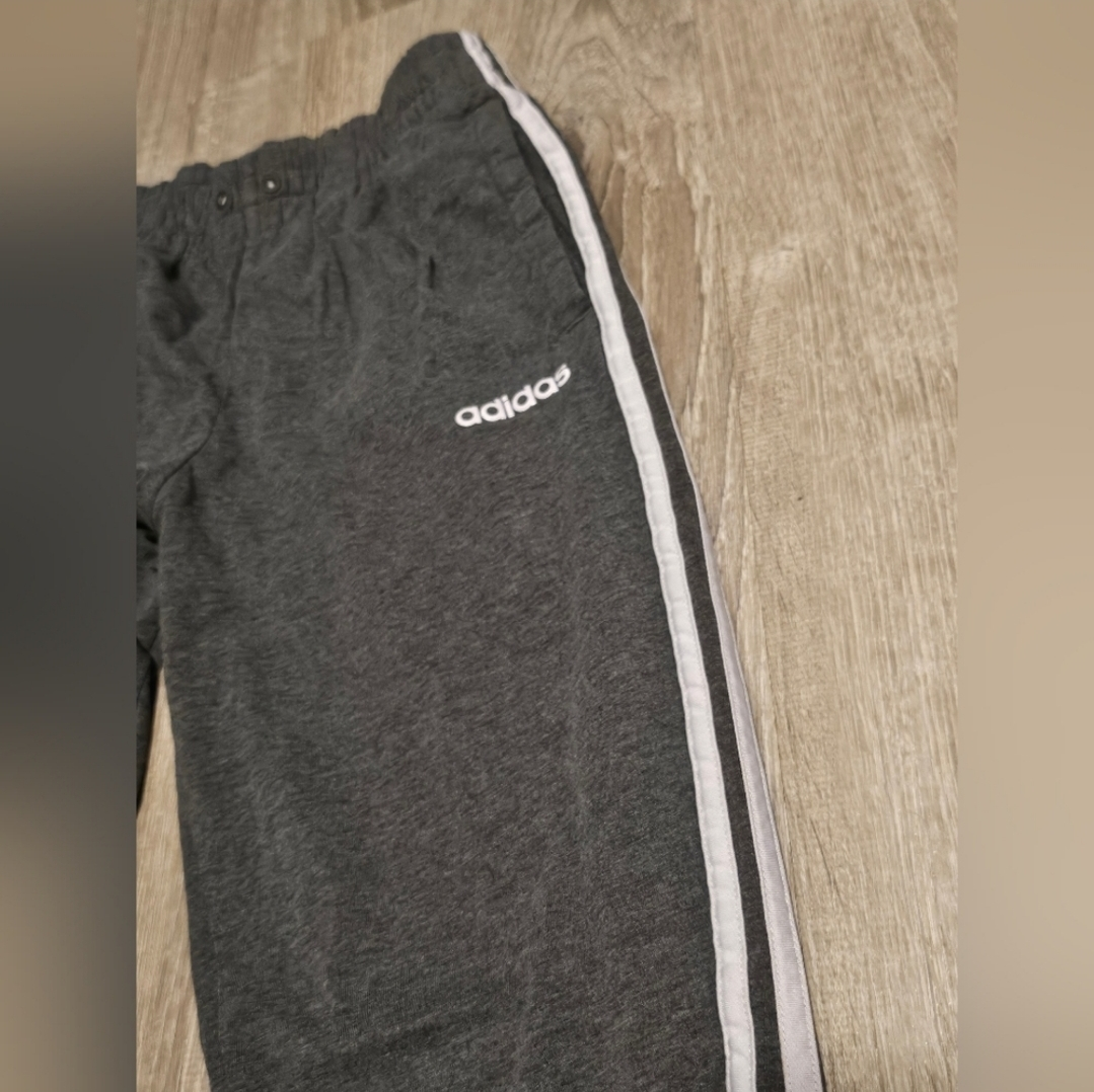 Adidas Grey Joggers with lavender stripes - photo 2