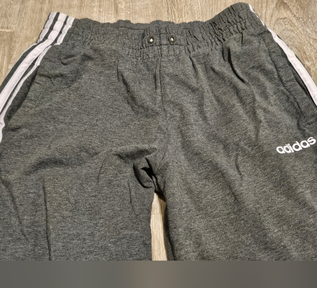 Adidas Grey Joggers with lavender stripes - photo 3