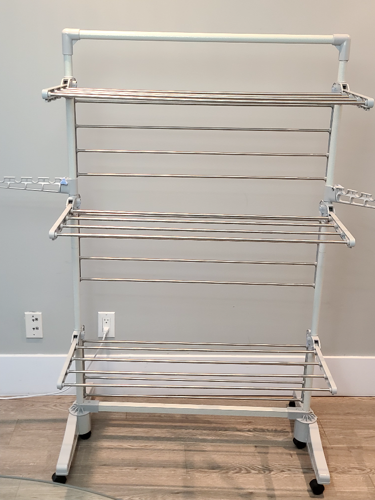 Large Multi-Tier Clothes Drying Rack with Wheels - photo 2