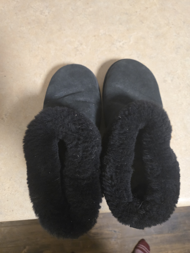 UGG Black Sheepskin Slippers
