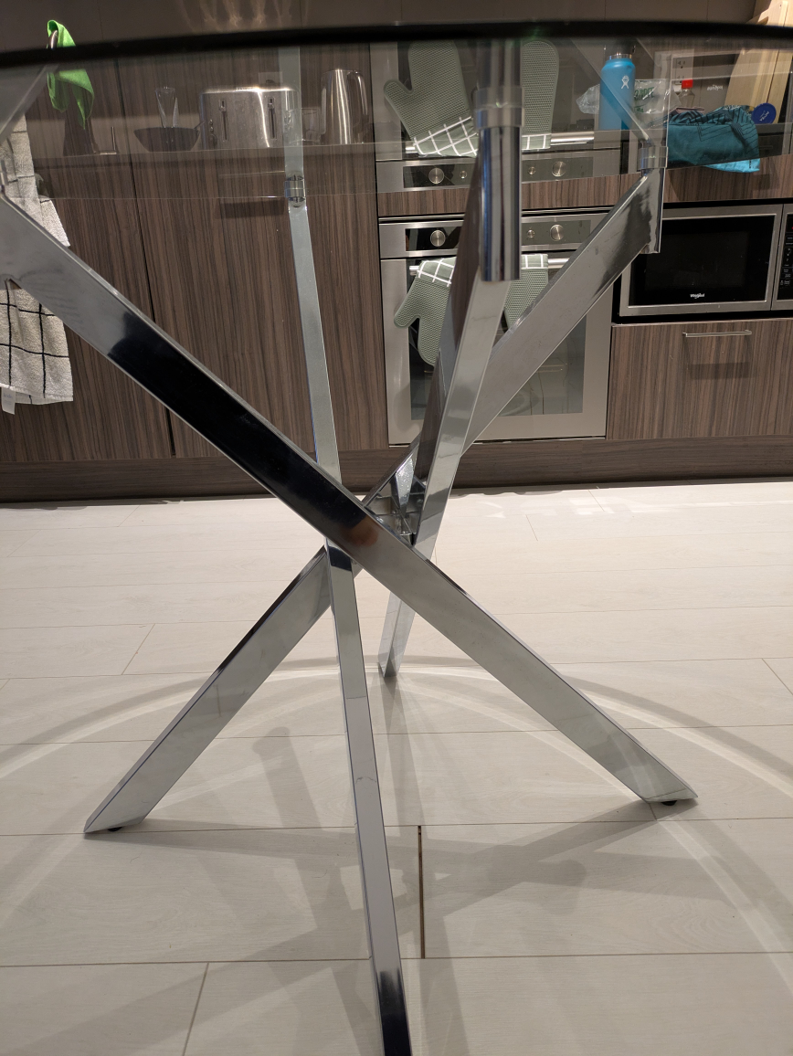 Glass and Chrome Round Table - photo 2
