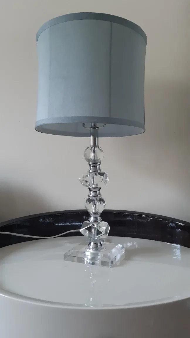 Crystal Table Lamp with Light Green Shade image indicator(5)
