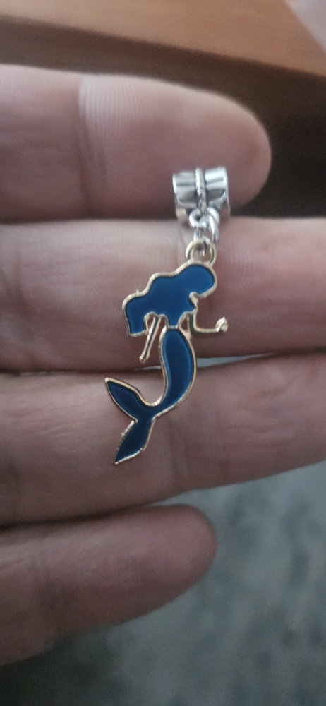 Cute Mermaid Charm Pendant for Bracelet or Necklace