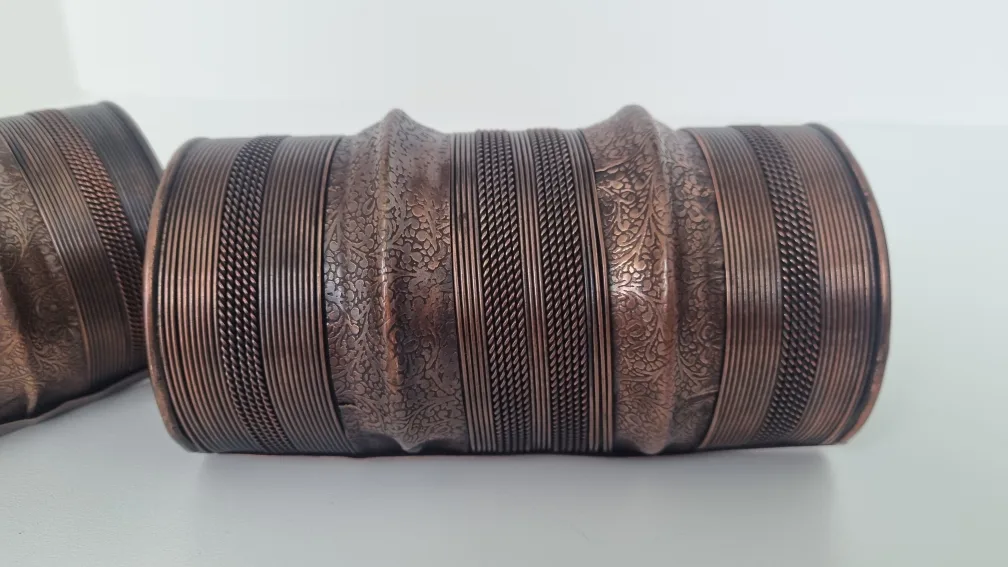 Pair of Antique Copper Cuff Bracelets image indicator(4)
