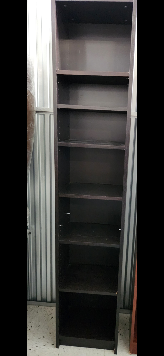 Dark Brown 7-Shelf Bookcase