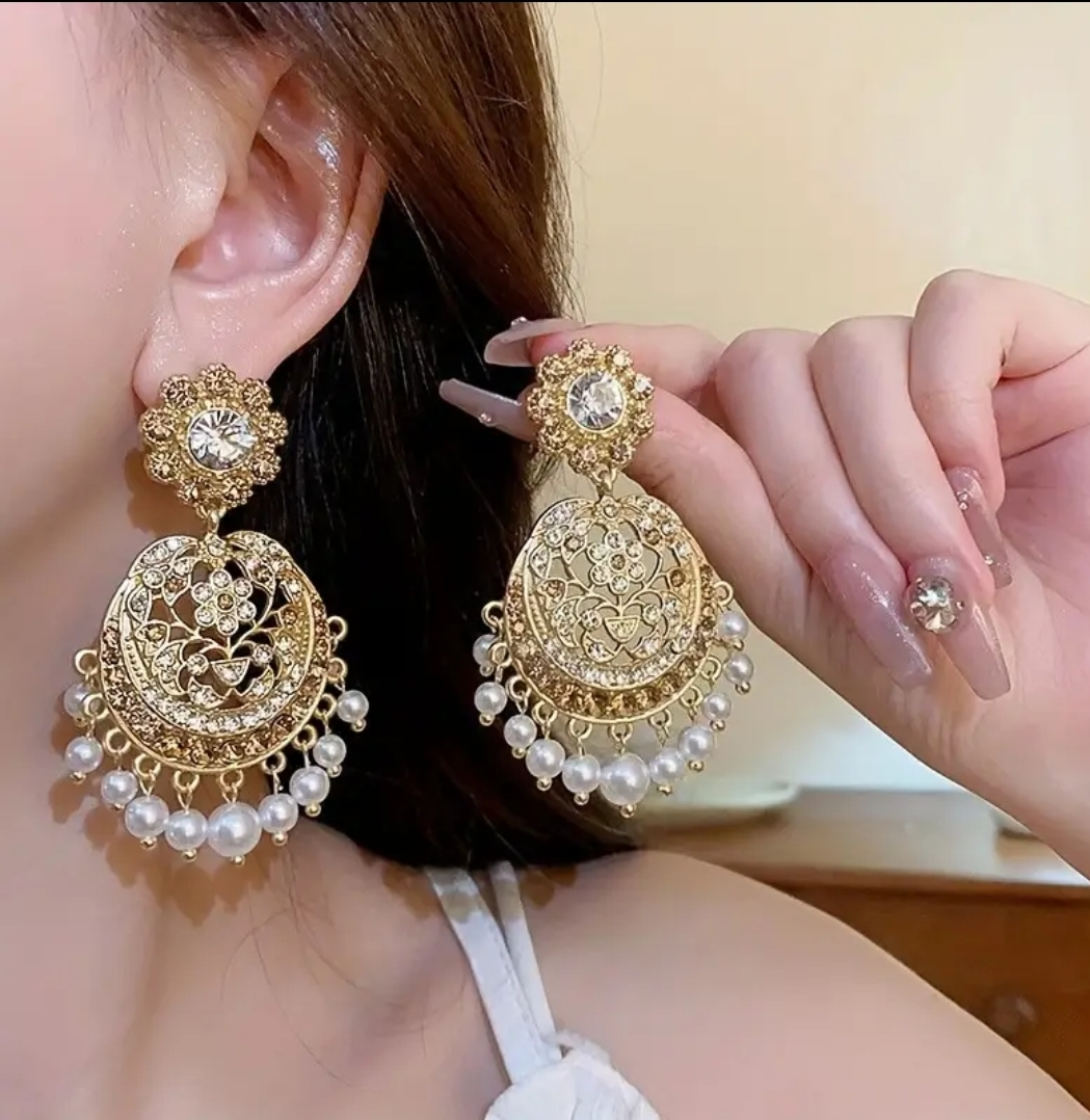 Elegant Gold Dangle Earrings - Set of 5 Pairs - photo 2