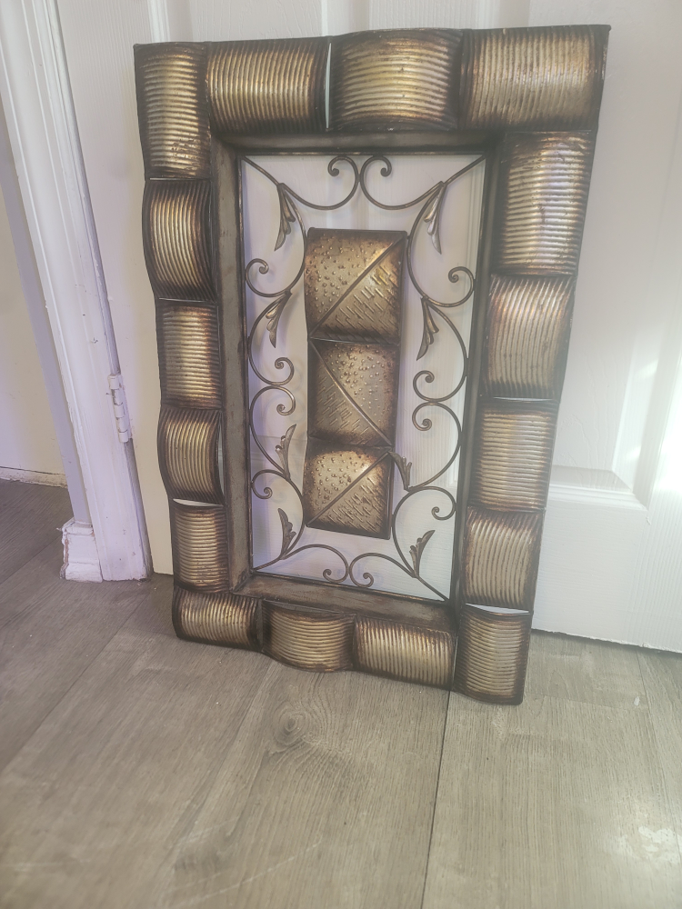 Gold and Brown Metal Wall Decor