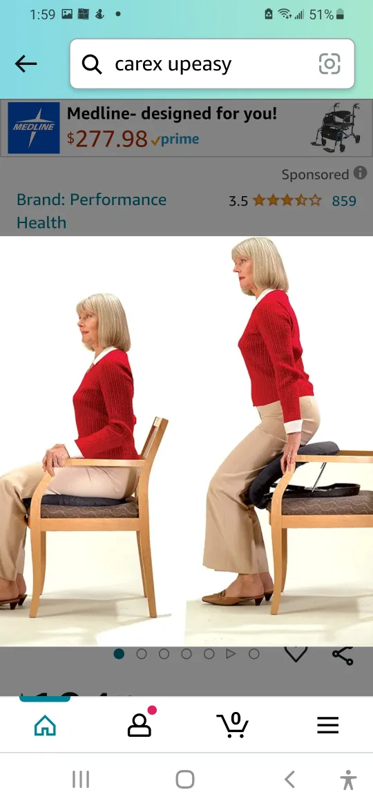 Carex UPEASY Seat Assist - Portable and Easy to Use image indicator(4)