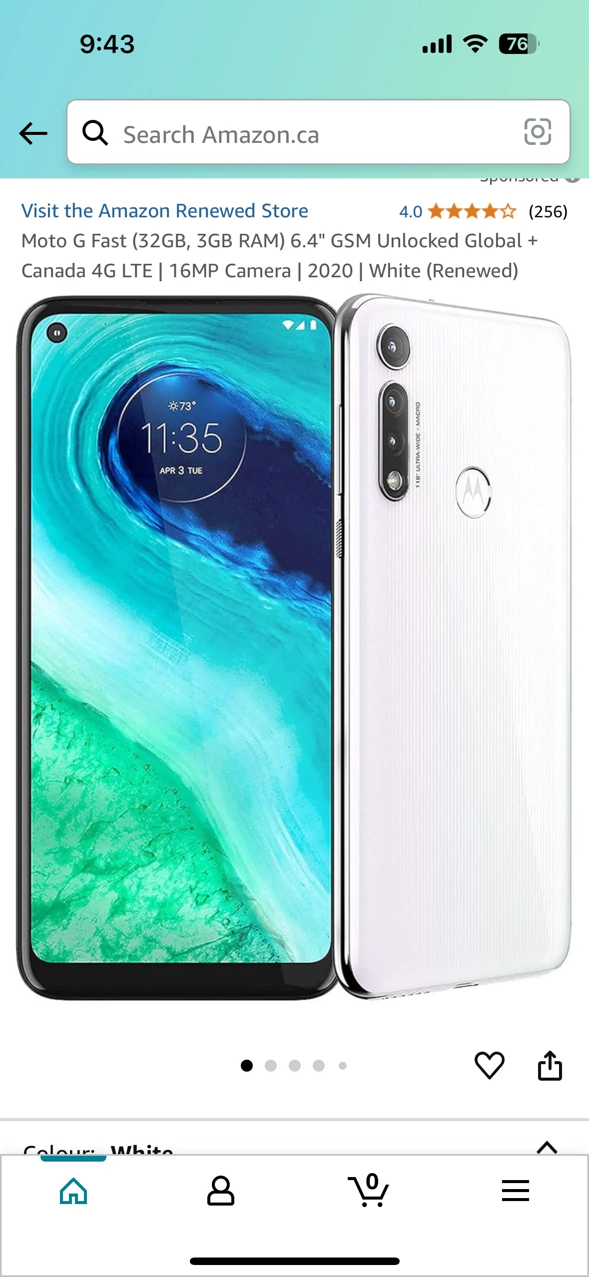 Motorola Moto G Fast - White - 32GB image indicator(2)