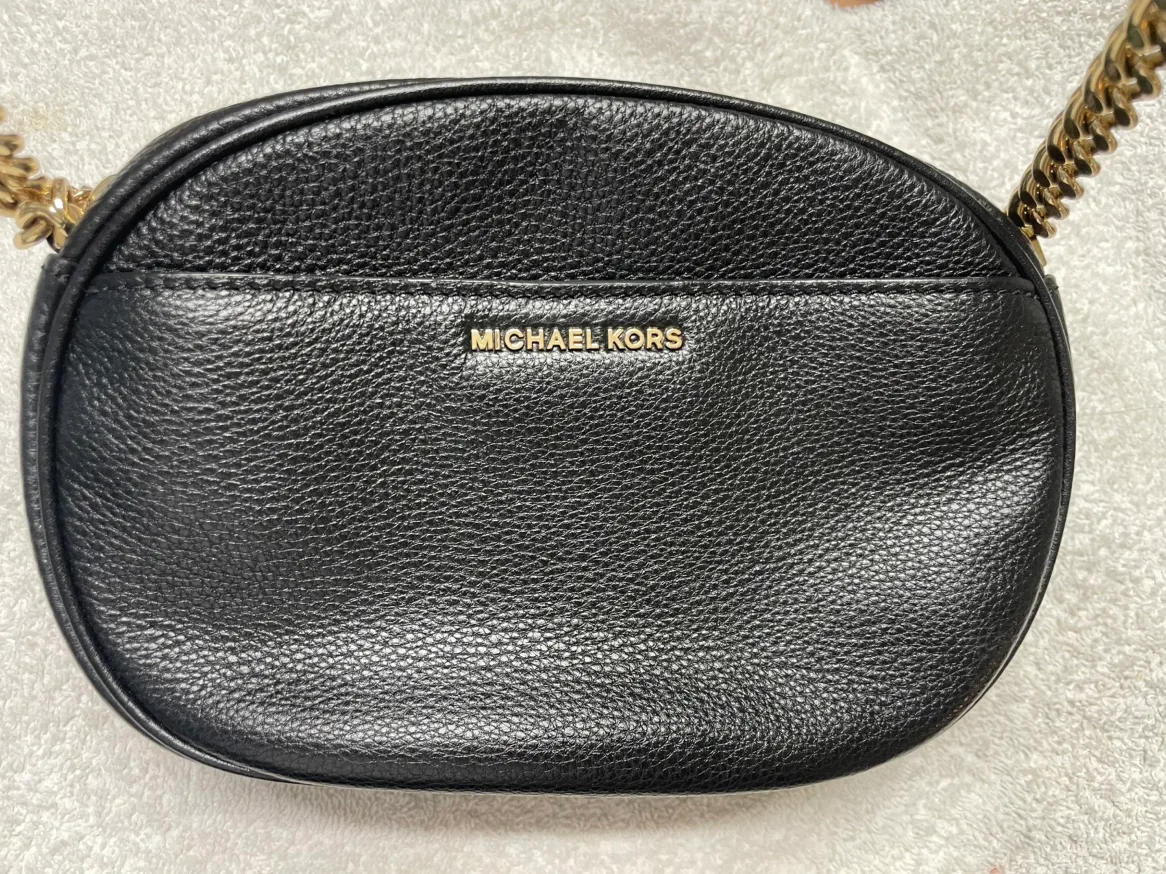 Micheal Kors Ginny Studded leather crossbody bag image indicator(2)