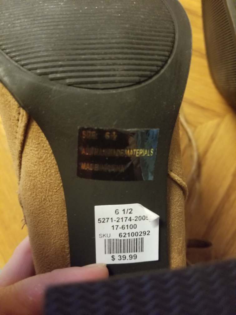Women's Brown Floral boots 6.5 us new - photo 2
