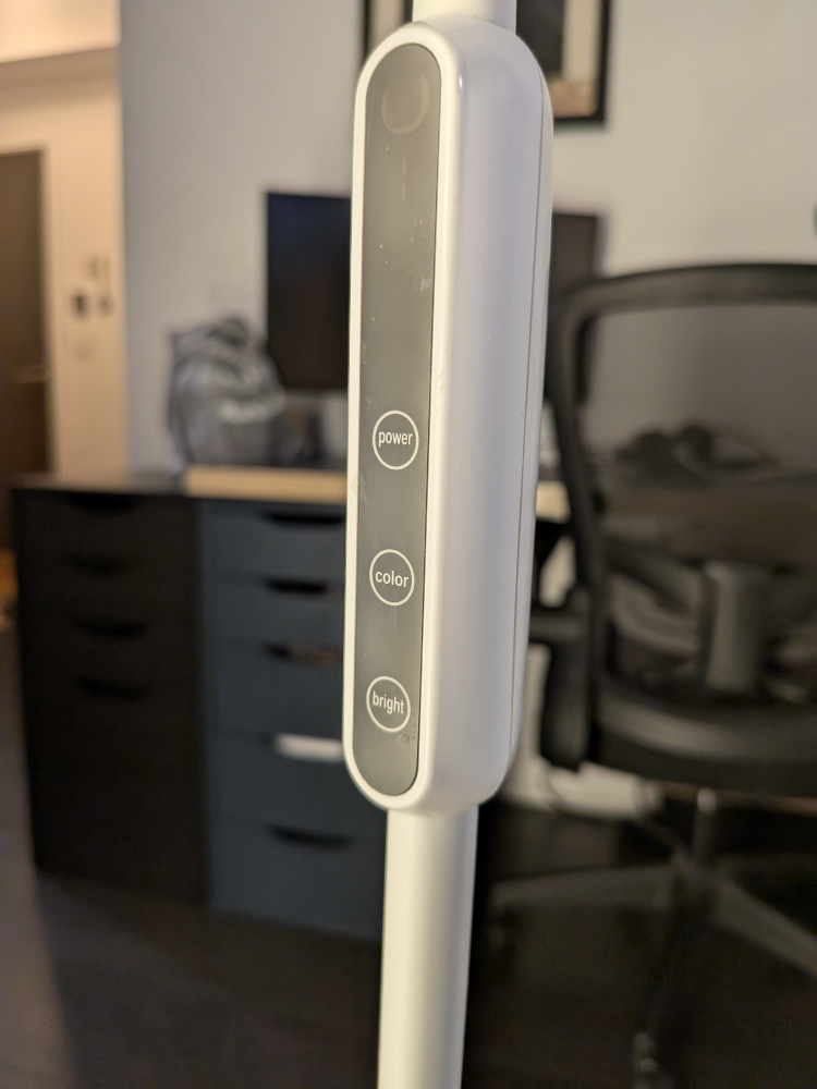White LED Floor Lamp with Adjustable Arm - photo 2