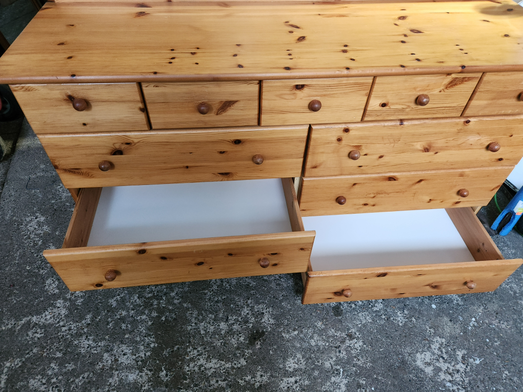 Large Pine Wooden Chest of Drawers - photo 4