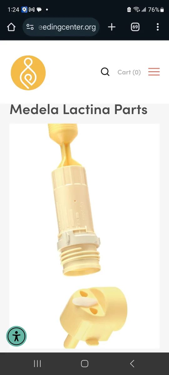 Medela Lactina Breast Pump with Replacement Parts image indicator(5)
