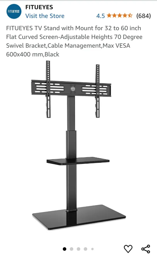 FITUEYES TV Stand with Mount for 32-60 inch TVs image indicator(3)