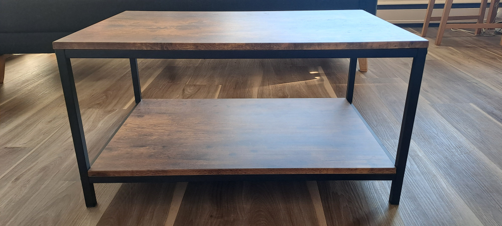 Rustic Coffee Table with Shelf - photo 2