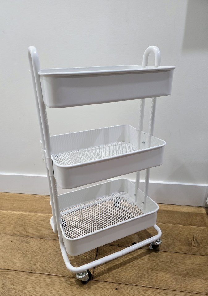 3-Tier Rolling Utility Cart (white color) - photo 2