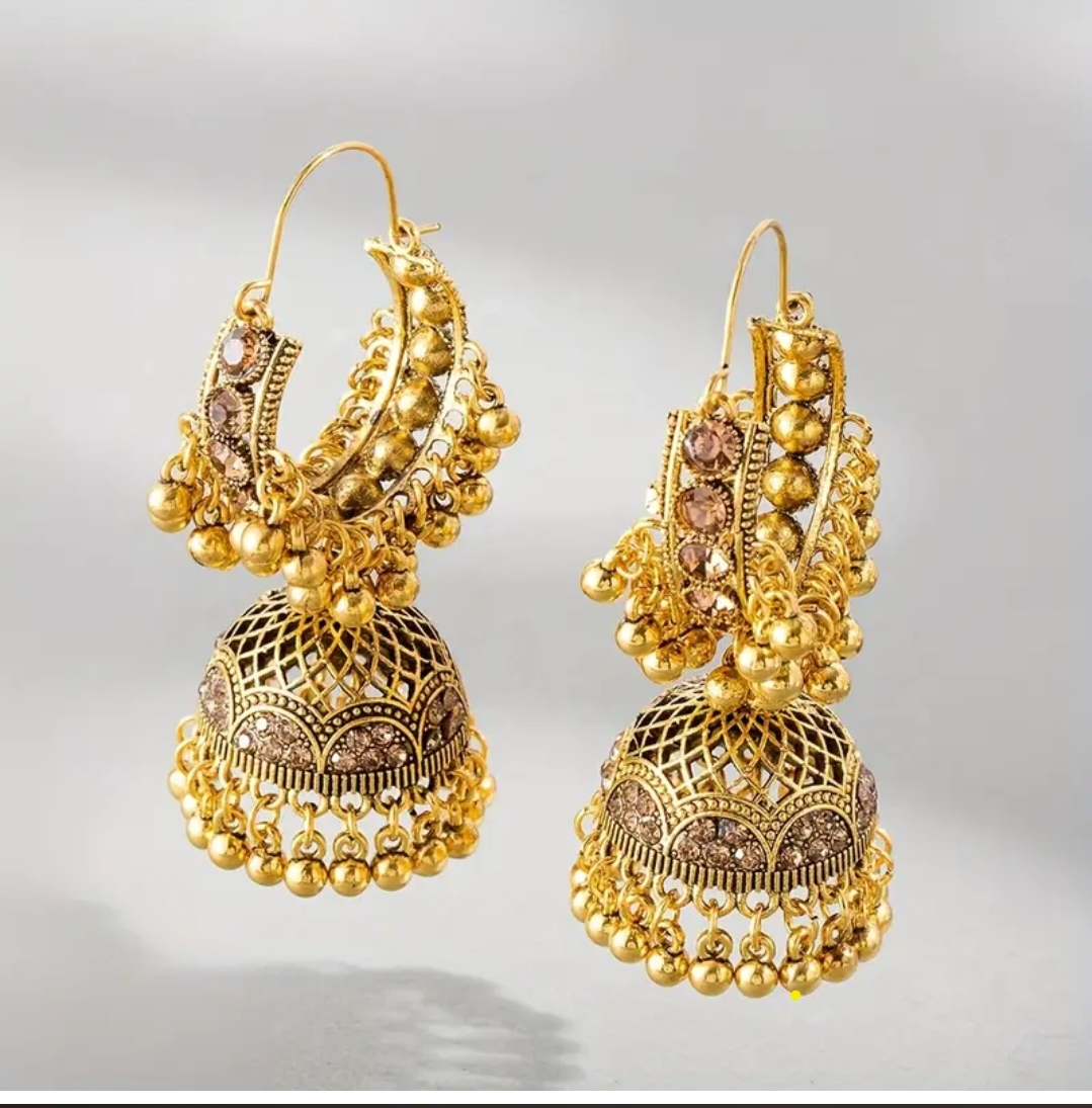 Bohemian Jhumka Earrings - Set of 5 Pairs