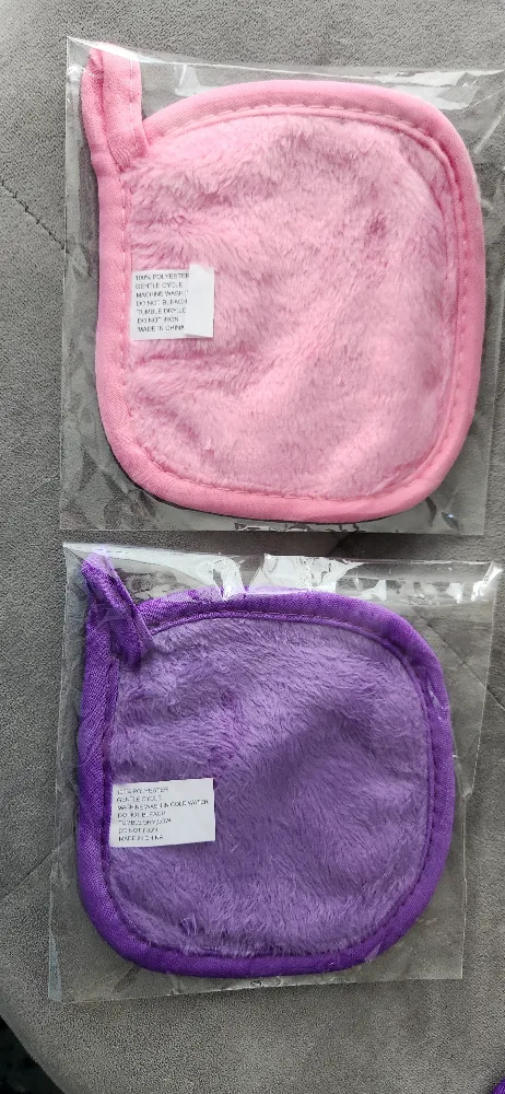 NEW Reusable Makeup Remover Cloths - Pink & Purple image indicator(4)