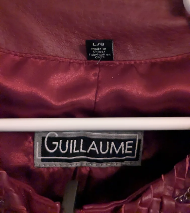Women's Guillaume Red Leather Jacket - L image indicator(2)