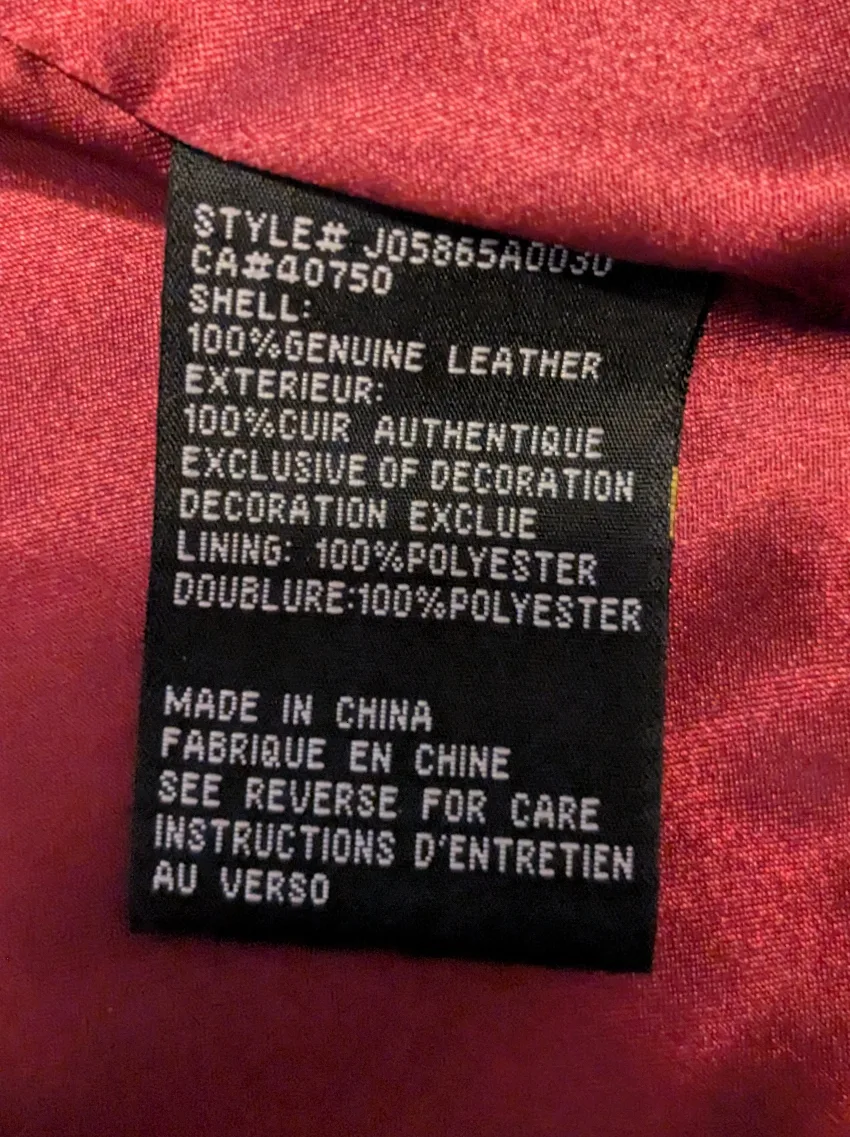 Women's Guillaume Red Leather Jacket - L image indicator(4)