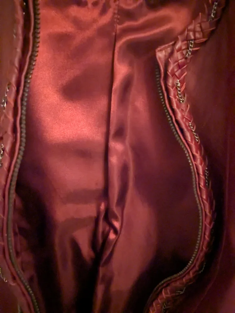Women's Guillaume Red Leather Jacket - L image indicator(5)