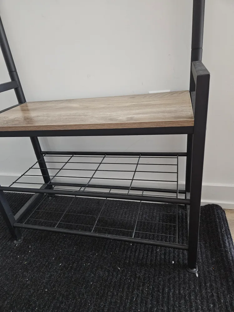 Coat rack with shoe storage and bench image indicator(5)