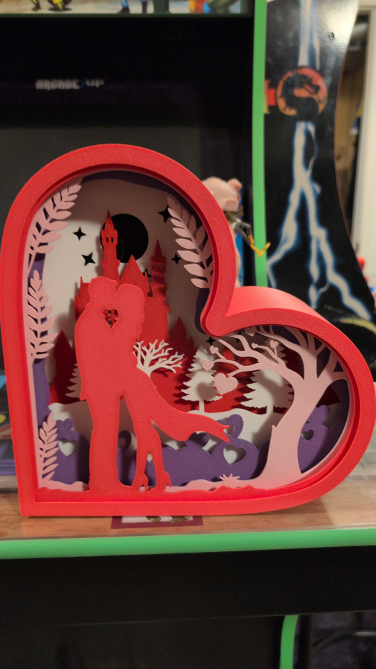 Heart-Shaped LED Couple Silhouette Night Light - photo 2