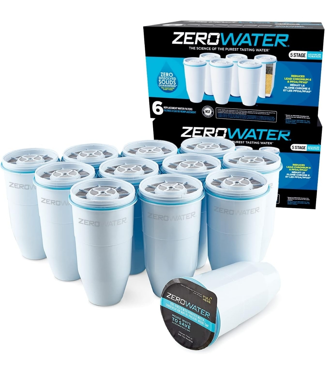 ZeroWater 12-Pack Replacement Filters for 5-Stage Filtration