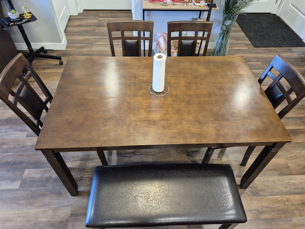 Dining table set with bench - photo 2