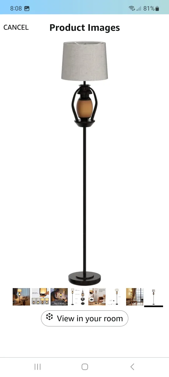 SURAIELC Farmhouse Floor Lamp with Night Light image indicator(3)