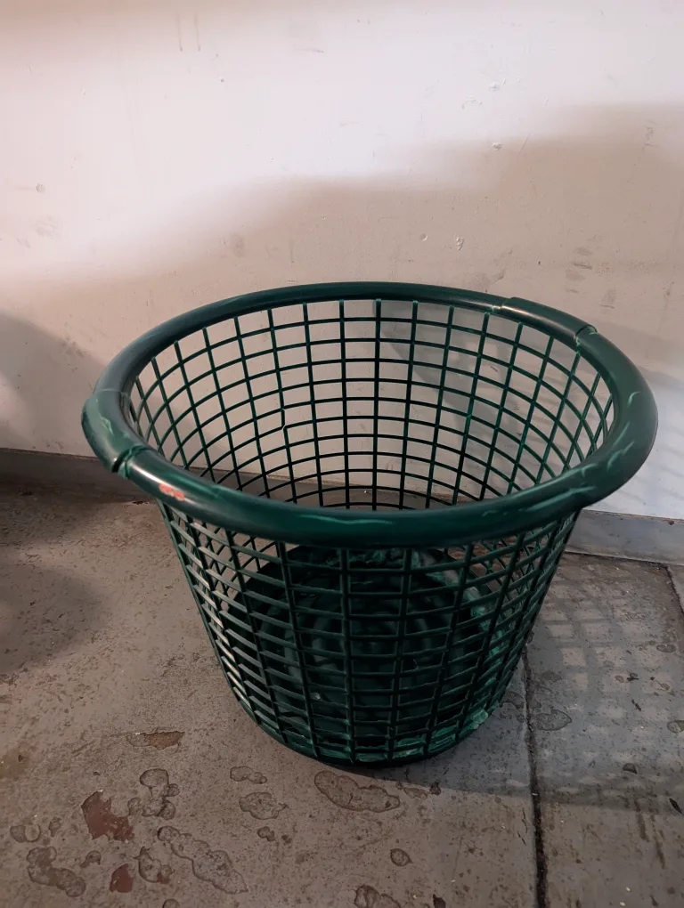 Green Plastic Laundry Basket- #freecycle thumbnail