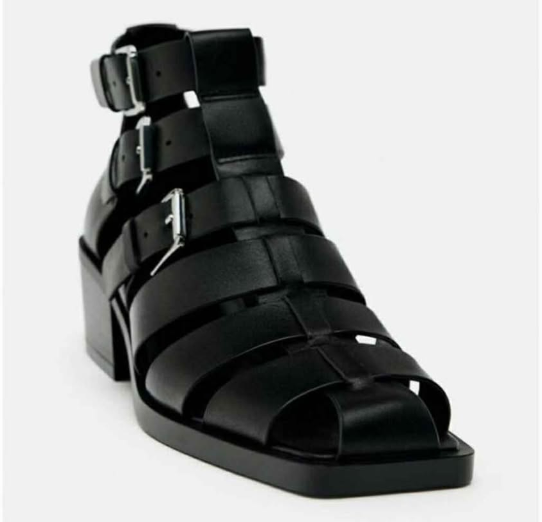 Zara Leather Gladiator Sandals - photo 3