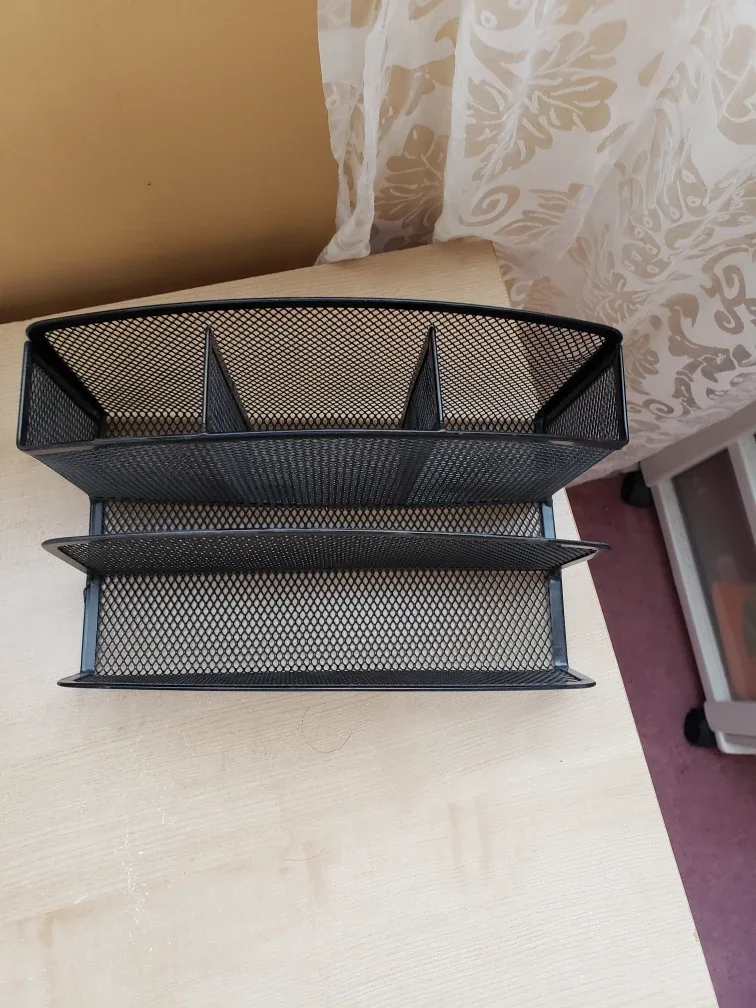 Black Metal Mesh Desk Organiser image indicator(2)