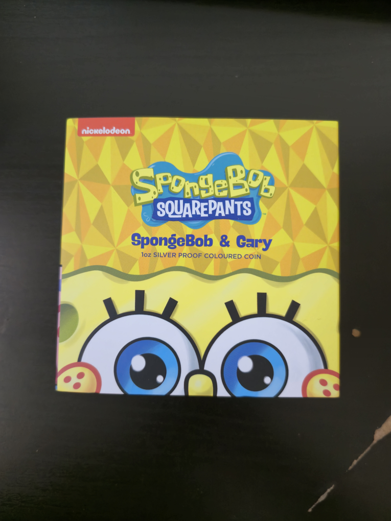 SpongeBob & Gary 1oz Silver Proof Coloured Coin - photo 2