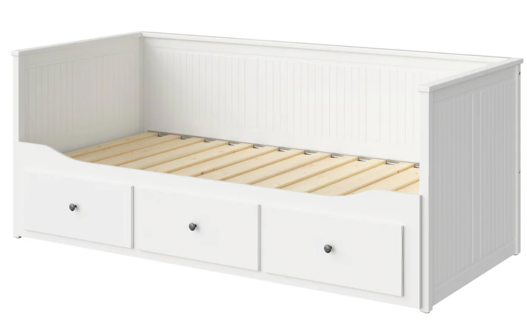 White Daybed with Three Drawers