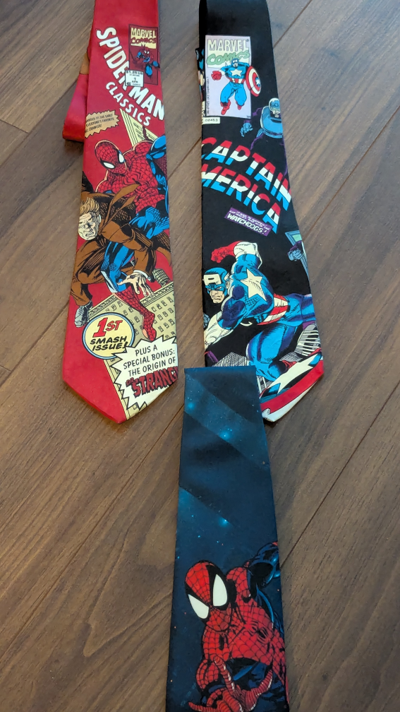 Marvel Comics Superhero Ties - Spiderman & Captain America