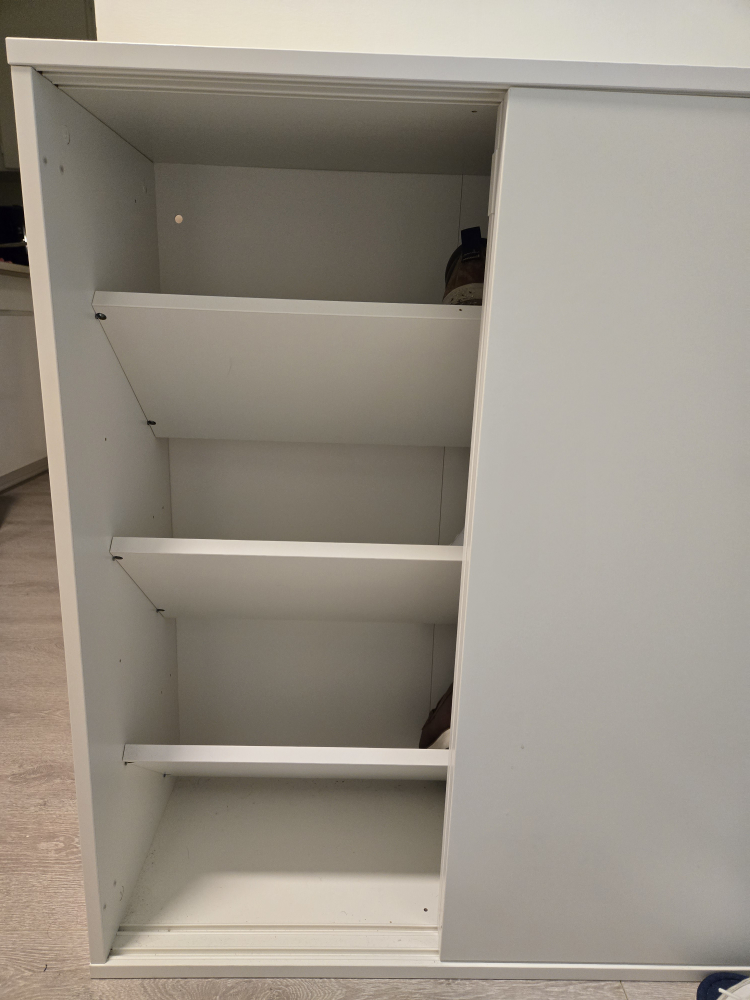 IKEA White Sliding Door Storage Cabinet - photo 2